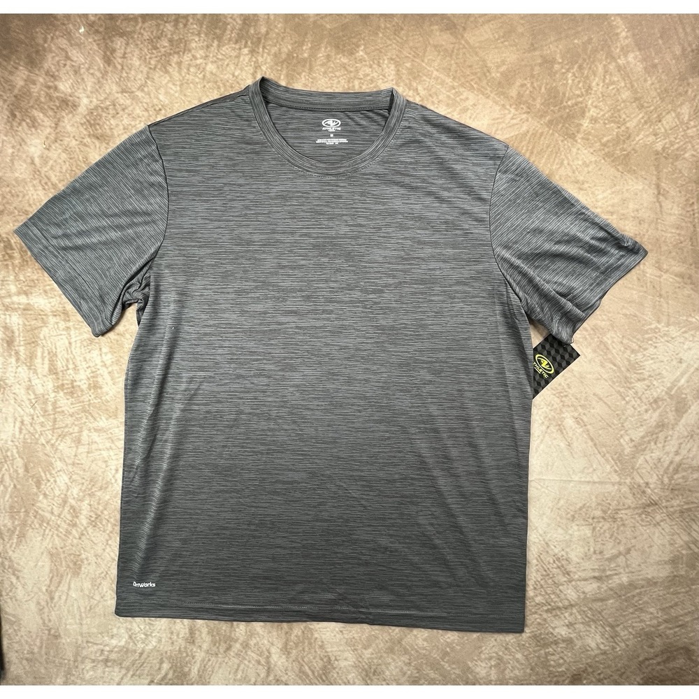Men's Charcoal Grey Dri Works Athletic Shirt Size M